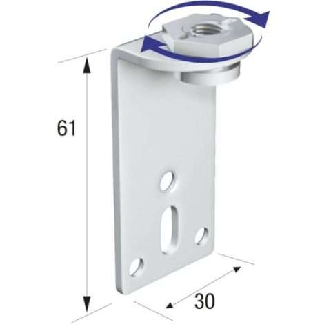 Series 20 | Angled | Rotating | Steel Suspension Plate | M8 Thread | 20-1106