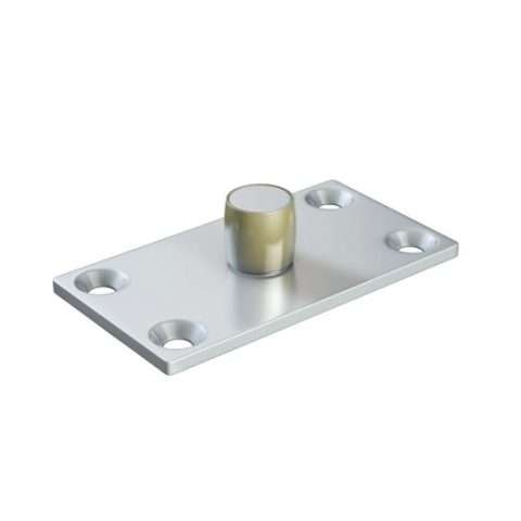 Series 20 | 14mm Diameter | Brass  | Bottom Guide Roller | On Flat Steel Plate | 20-192