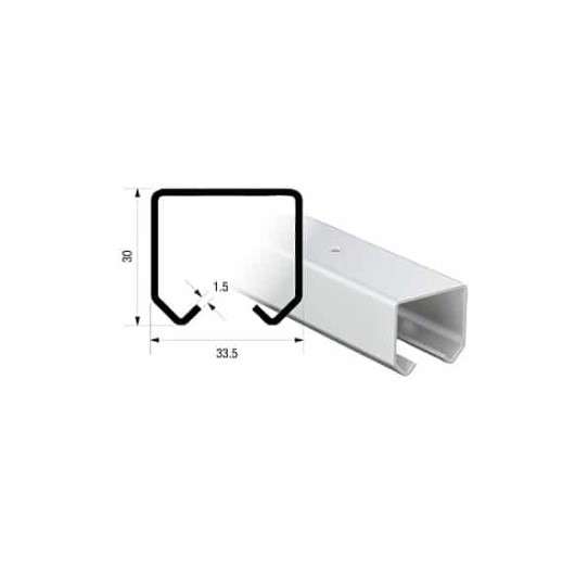 Series 20 | 4m | Galvanized Steel | Industrial Top Track | 20-20-4