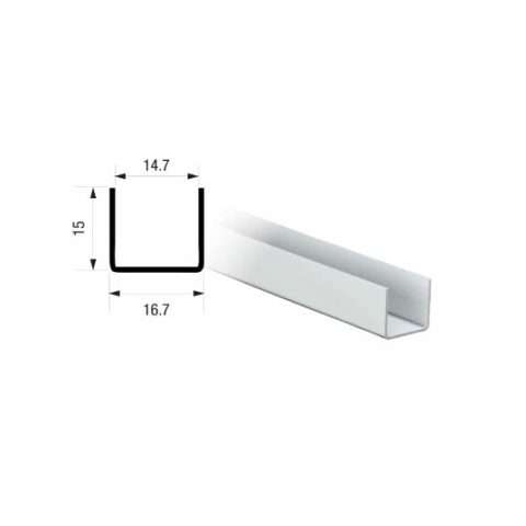 Series 20 | 2m | Galvanized Steel | Bottom Guide Channel | 20-239-2