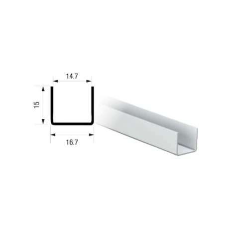 Series 20 | 4m | Galvanized Steel | Bottom Guide Channel | 20-239-4