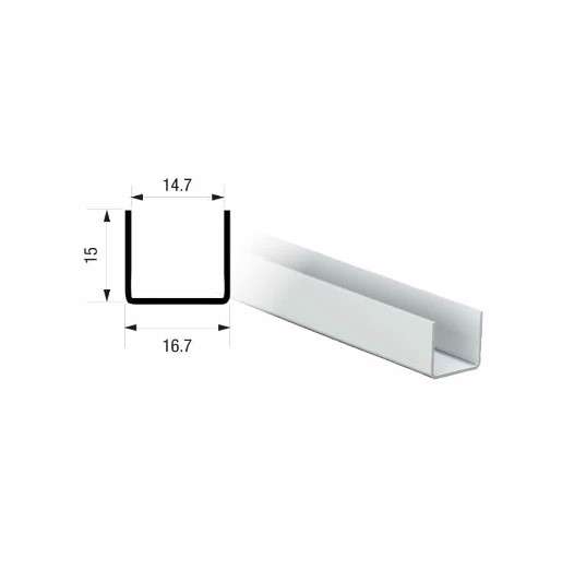 Series 20 | 4m | Galvanized Steel | Bottom Guide Channel | 20-239-4