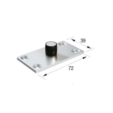 Series 20 | 14mm Diameter | Nylon | Bottom Guide Roller | Flat Steel Plate | 20-583