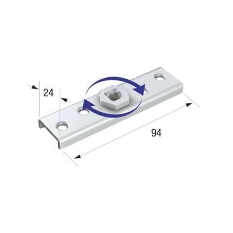 Series 20 | Rotating | Steel Suspension Plate | M8 Thread | 20-88