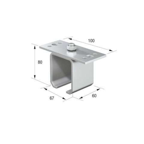 Series 250 | Soffit Fixing | Support Bracket For Galvanized Steel Top Track | 250-258