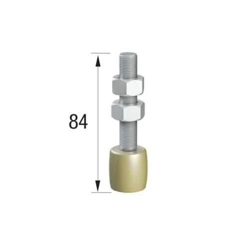 Series 250 | 25mm Diameter | Brass | Bottom Guide Roller | M12 Shaft | 250-268