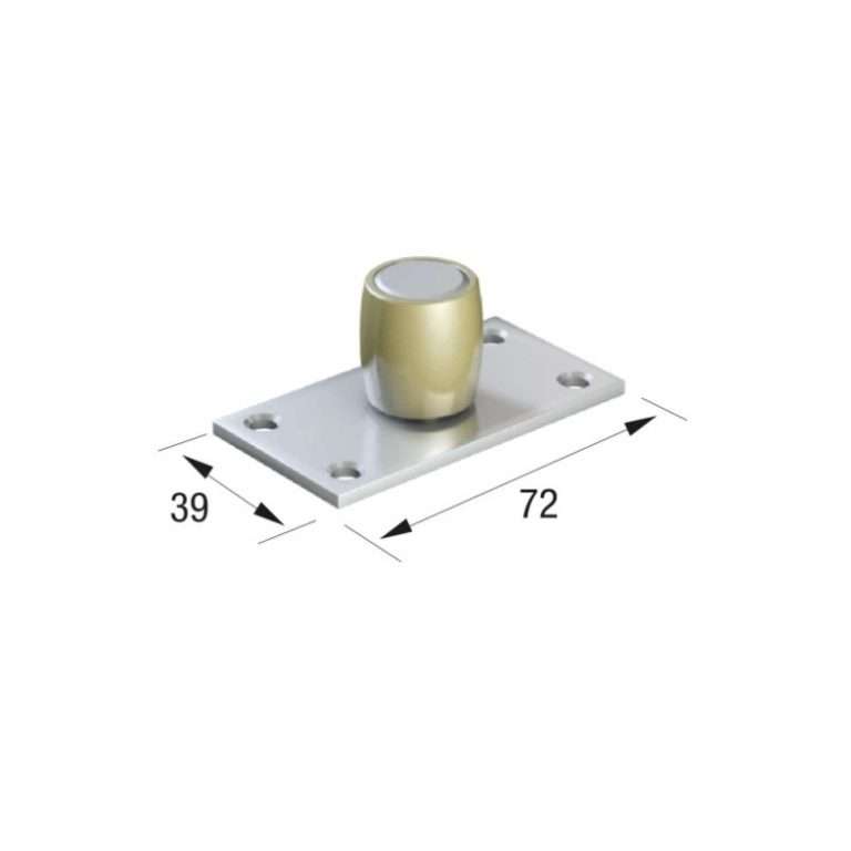 Series 250 | 25mm Diameter | Brass | Bottom Guide Roller | On Flat Steel Plate | 250-70