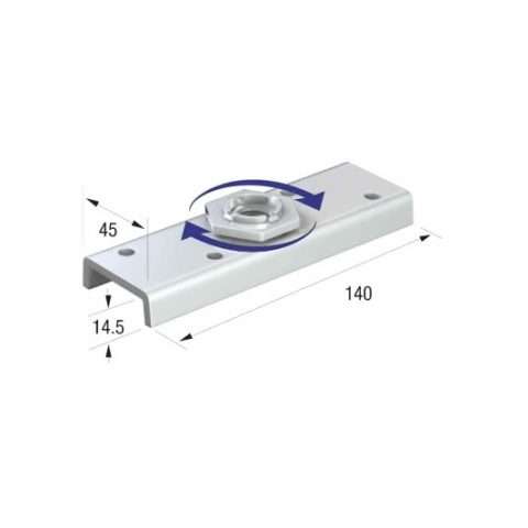 Series 50 | Rotating | Steel Suspension Plate | M16 Thread | 50-1257