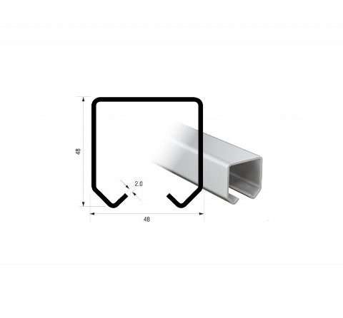 Series 50 | 4m | Galvanized Steel | Top Track | 50-50-4