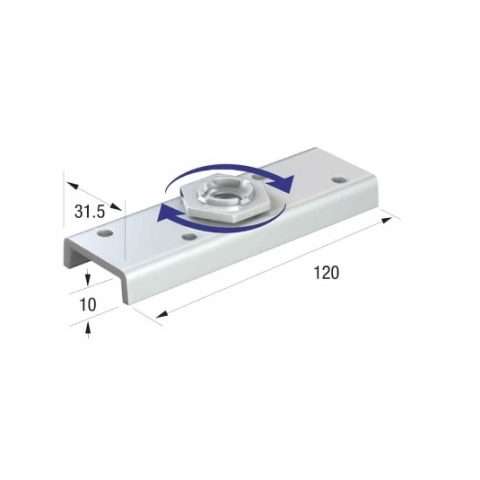 Series 50 | Rotating | Steel Suspension Plate | M12 Thread | 50-57