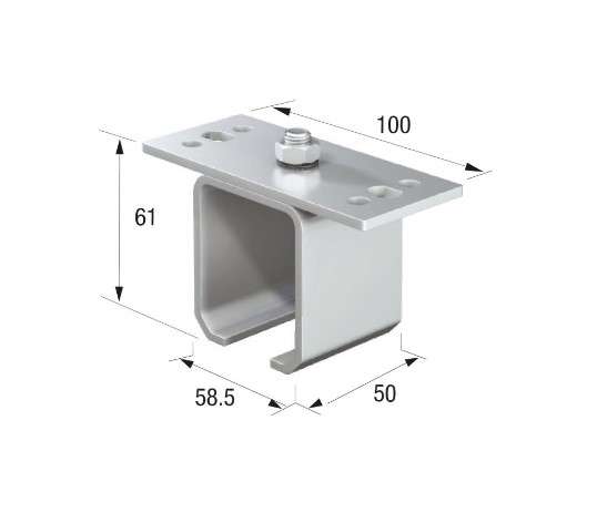 Series 50 | Soffit Fixing | Support Bracket For Galvanized Steel Top Track | 50-58