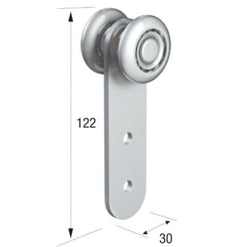 Series 50 | Single Axle | Steel Wheel Hanger | 30mm x 122mm Fixing Plate | 160kg Capacity | 50-600
