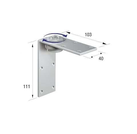 Series 50 | Angled | Rotating | Steel Suspension Plate | M12 Thread | 50-61