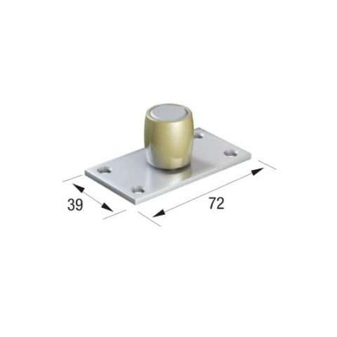 Series 50 | 20mm Diameter | Brass | Bottom Guide Roller | On Flat Steel Plate | 50-63