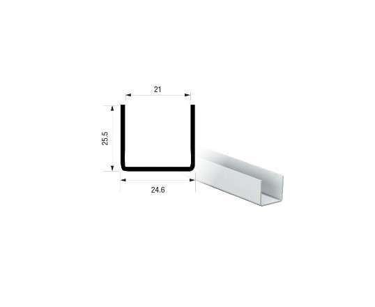 Series 50 | 3m | Galvanized Steel | Bottom Guide Channel | 50-74-3