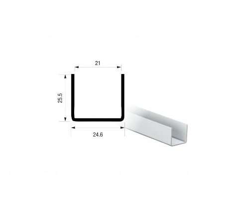 Series 50 | 4m | Galvanized Steel | Bottom Guide Channel | 50-74-4