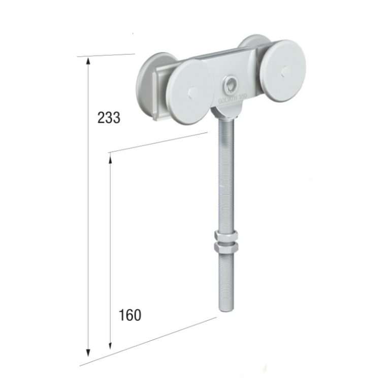 Series 70 | Double Axle | Steel Wheel Hanger | M16 x 160mm Pin | 300kg Capacity | 70-440