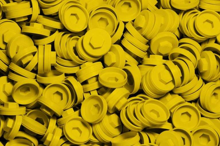 Plastic Caps for Tech Screws - 19mm - Qty 100 - Yellow