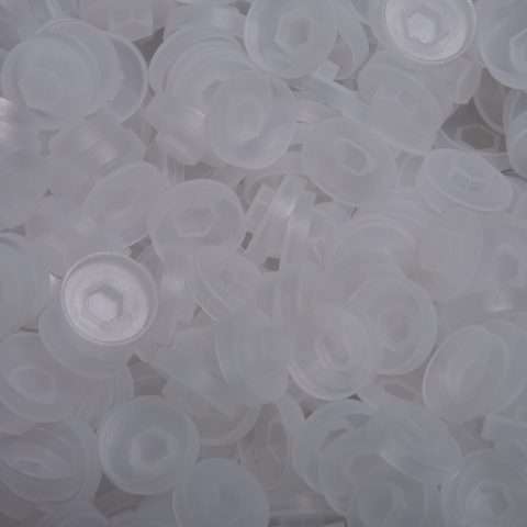 Plastic Caps for Tech Screws - 19mm - Qty 100 - Clear