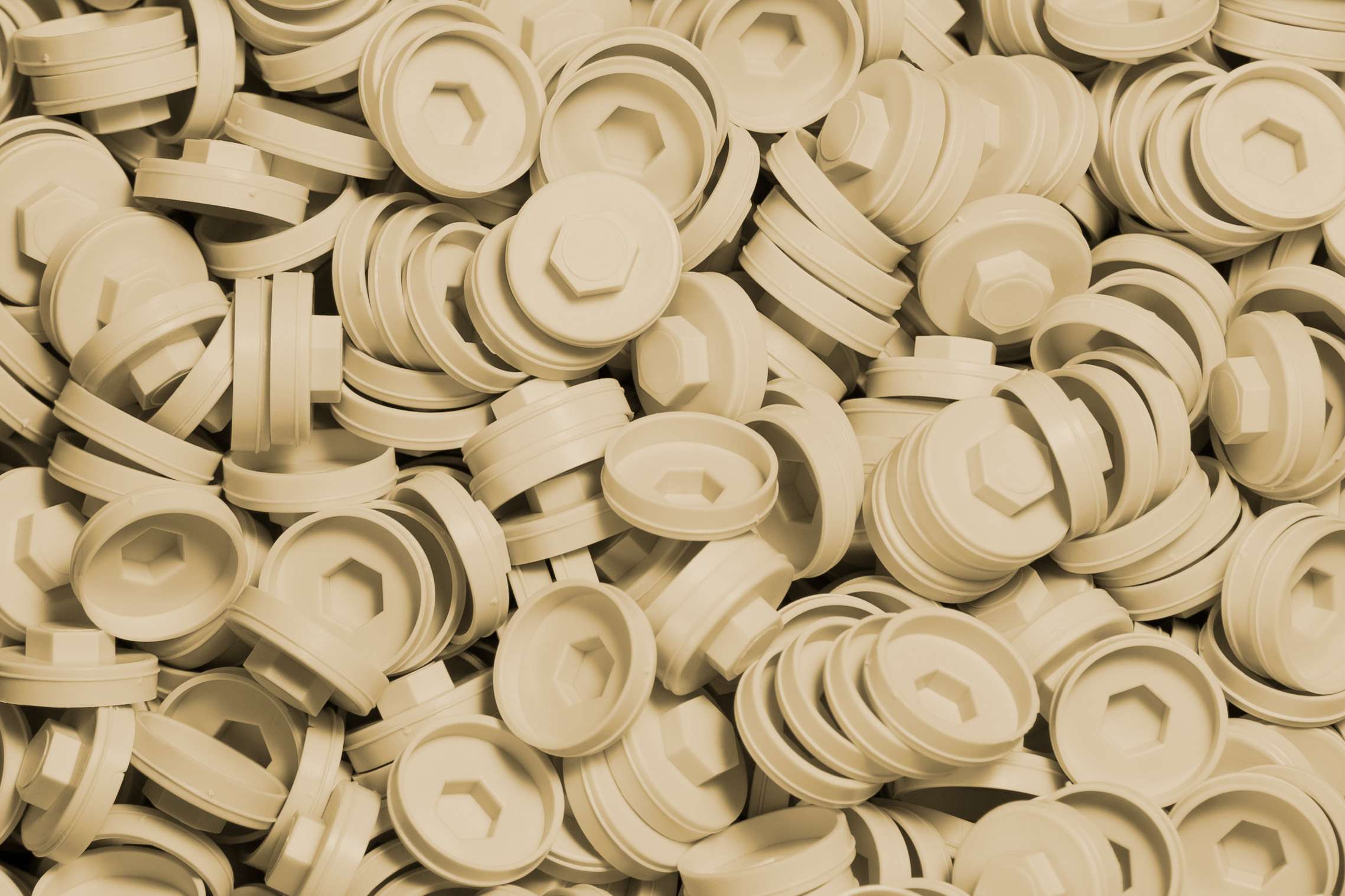 Plastic Caps for Tech Screws - 19mm - Qty 100 - Honesty