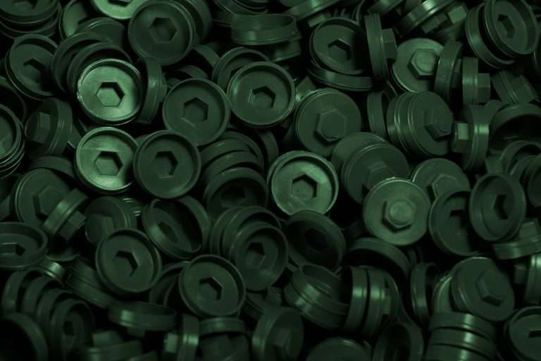 Plastic Caps for Tech Screws - 19mm - Qty 100 - Juniper Green