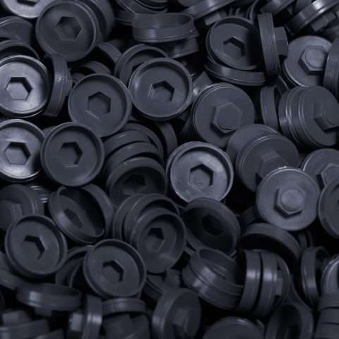 Plastic Caps for Tech Screws - 19mm - Qty 100 - Merlin Grey
