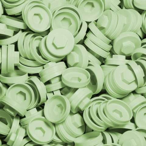Plastic Caps for Tech Screws - 19mm - Qty 100 - Moorland Green