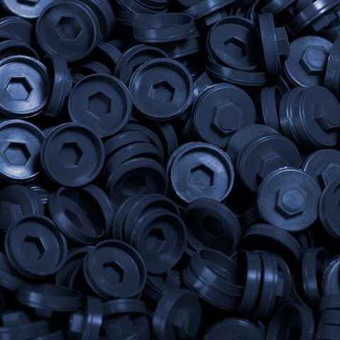 Plastic Caps for Tech Screws - 19mm - Qty 100 - Sargasso Blue