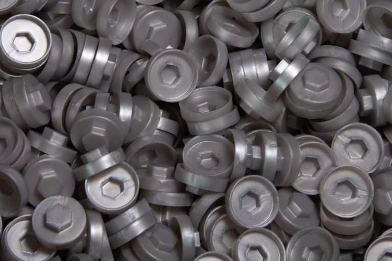 Plastic Caps for Tech Screws - 19mm - Qty 100 - Metallic Silver