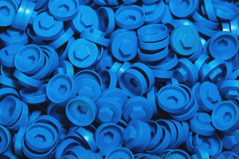 Plastic Caps for Tech Screws - 19mm - Qty 100 - Solent Blue