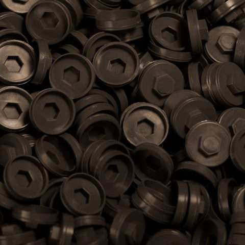 Plastic Caps for Tech Screws - 19mm - Qty 100 - Vandyke Brown