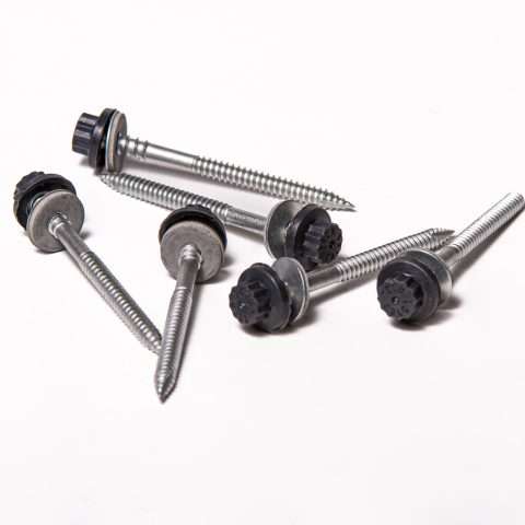 Screws for Timber - 80mm - Qty 100 - Moulded Head - Anthracite - Raven