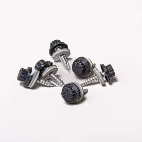 Screws for Timber - 32mm - Qty 100 - Moulded Head - Anthracite - Raven