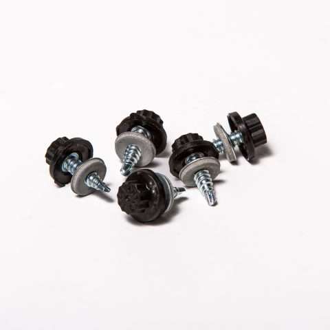 Stitching Screws - 22mm - Qty 100 - Moulded Head - Black