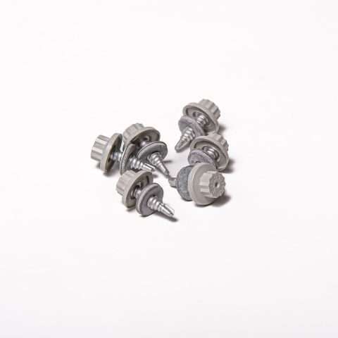 Stitching Screws - 22mm - Qty 100 - Moulded Head - Goosewing Grey