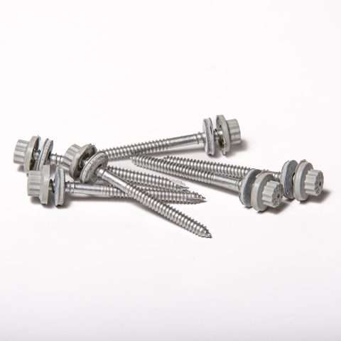 Screws for Timber - 80mm - Qty 100 - Moulded Head - Goosewing Grey