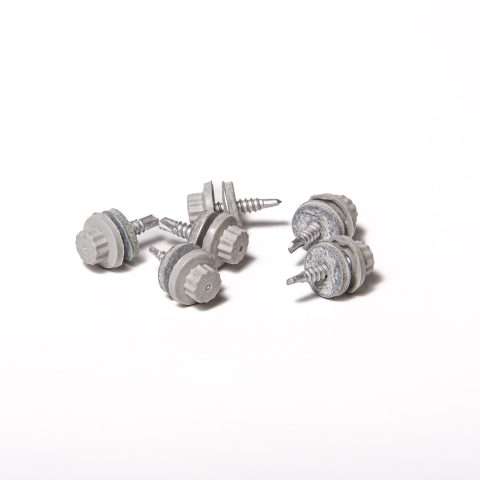 Screws for Light Gauge Steel - 25mm - Qty 100 - Moulded Head - Goosewing Grey