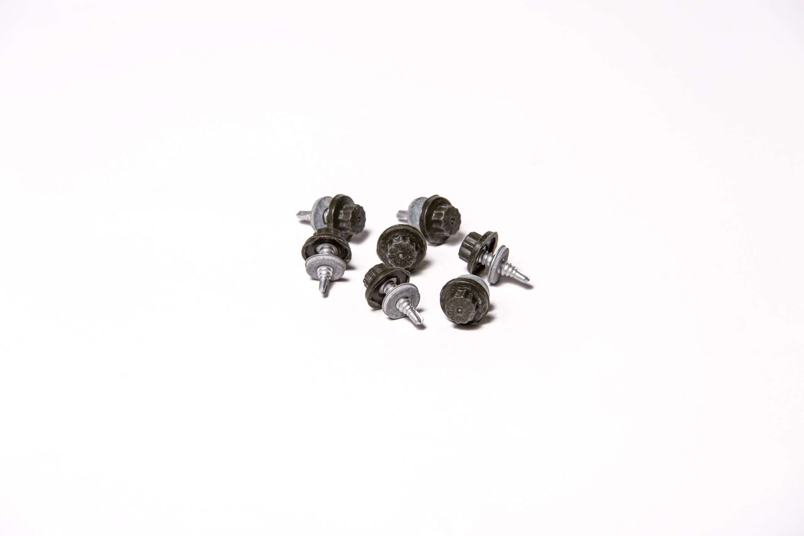 Stitching Screws - 22mm - Qty 100 - Moulded Head - Juniper Green
