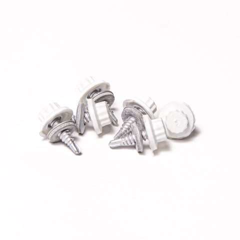 Stitching Screws - 22mm - Qty 100 - Moulded Head - White