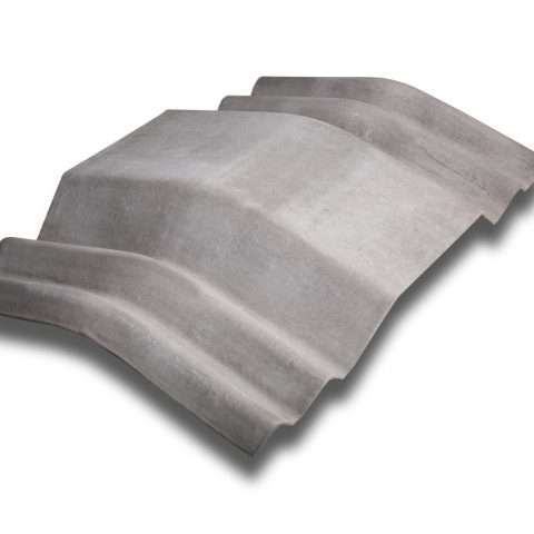 Cemsix | Ridge | Profile 6 | New | 900mm | 15° | Ventilated | Natural Grey