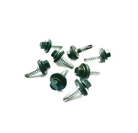 Stitching Screws - 22mm - Qty 100 - Powder Coated - Juniper Green