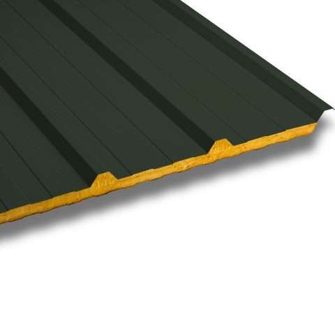 30mm PIR Insulated Roof and Wall Panel - Trisomet® - 3075mm Juniper Green