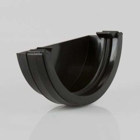 Gutter | 112mm | Brett Martin | External Stop End | Black | New | BR047