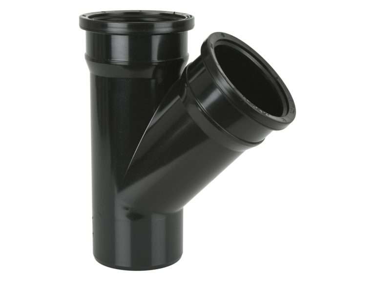 Downpipe | 110mm | Brett Martin | Double-Socket Downpipe-Branch | 135° | Black | New | BS419