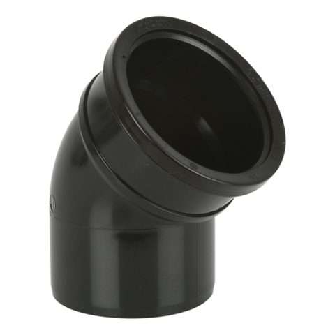 Downpipe | 110mm | Brett Martin | Single-Socket Bend | 135° | Black | New | BS422
