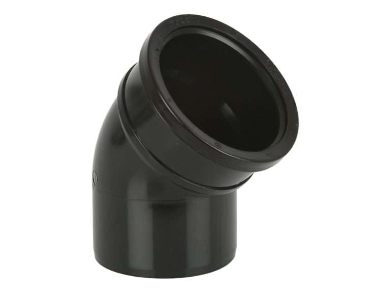 Downpipe | 110mm | Brett Martin | Single-Socket Bend | 135° | Black | New | BS422