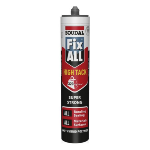 Soudal - Fix ALL High Tack - Black - Adhesive & Sealant - 290ml
